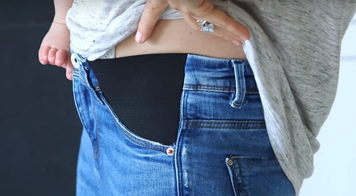 как переделать джинсы для беременных в обычные