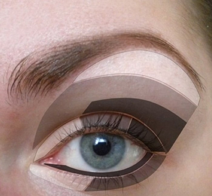 макияж для увеличения глаз пошагово