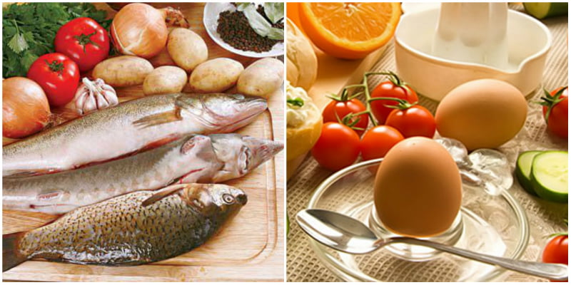 яйца и рыба