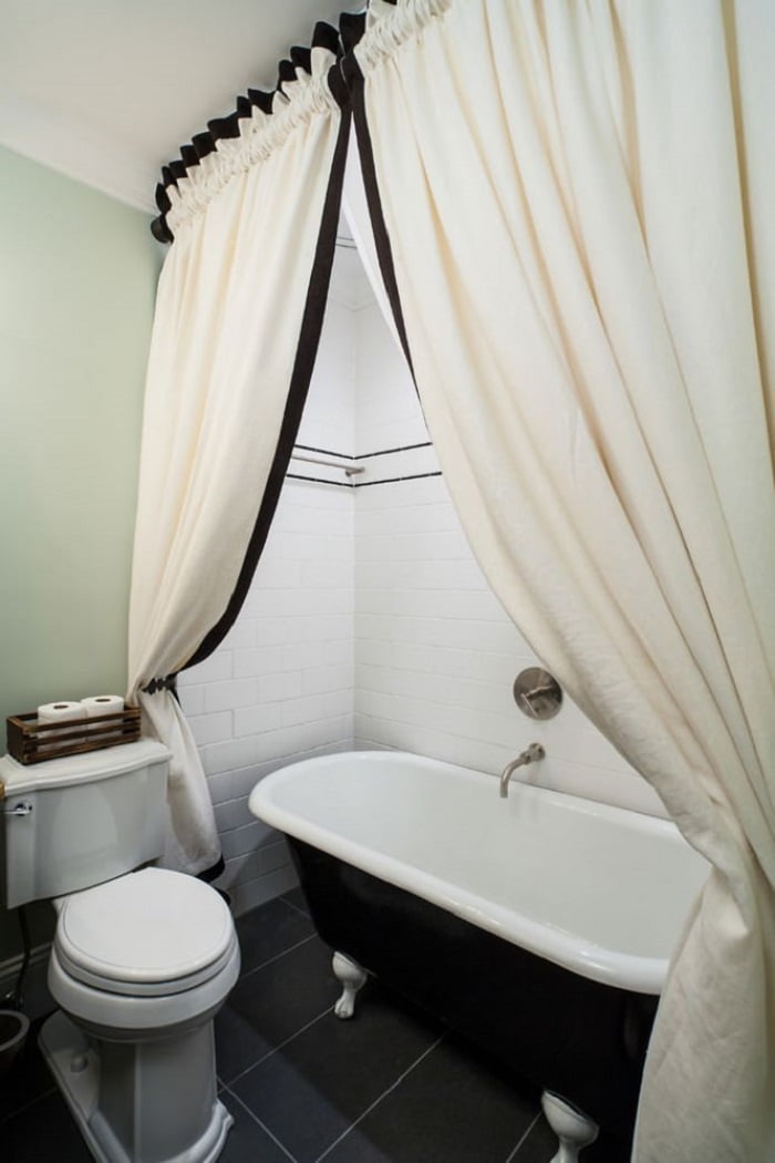 тканевые шторы для ванной комнаты