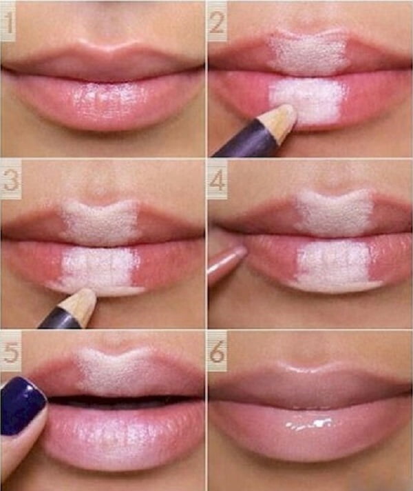 как сделать губы пухлыми с помощью макияжа