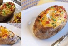 Запеченный картофель с яйцами